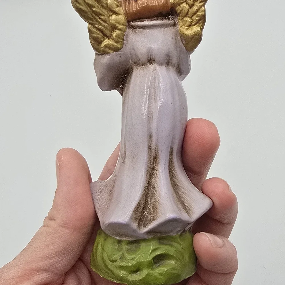 Vintage‎ Christmas Nativity Angel Figurine Germany Paper Mache Antique